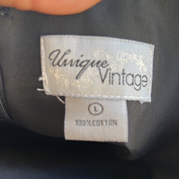 Unique Vintage Red & Black Pinup Dress NWT - Picture 10 of 10